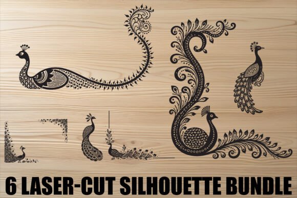 Download Peacock Laser-Cut Silhouette Bundle - Bundle Collection