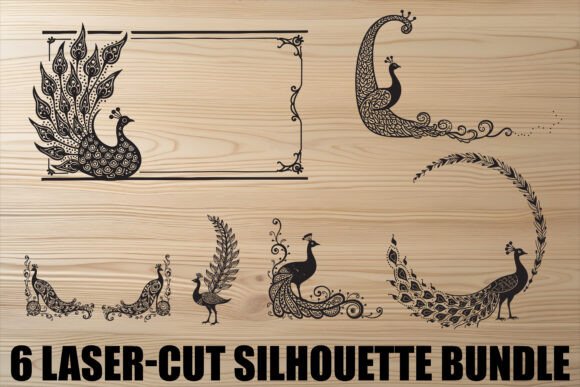 Download Peacock Laser-Cut Silhouette Bundle - Bundle Collection