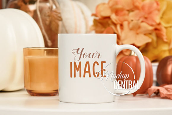 Download Pretty Fall Coffee Mug Glass Cup Mockup - Premium Resources