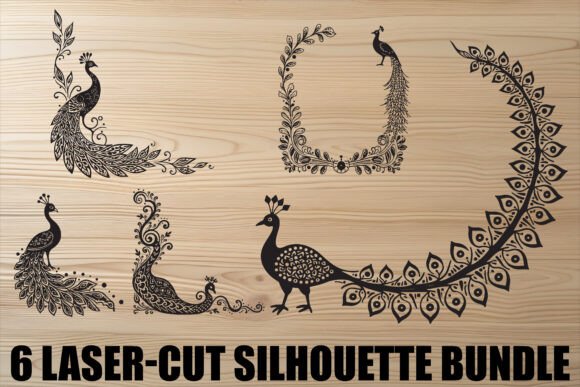 Download Peacock Laser-Cut Silhouette Bundle - Bundle Collection