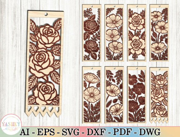 Download Floral Bookmark Laser Cut SVG Bundle - Bundle Collection