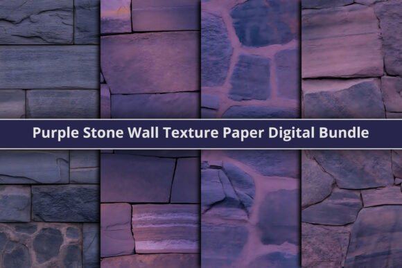 Download Purple Stone Wall Texture Paper Bundle - Bundle Collection