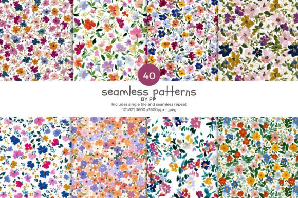 Download Seamless Wildflower Pattern Bundle - Bundle Collection