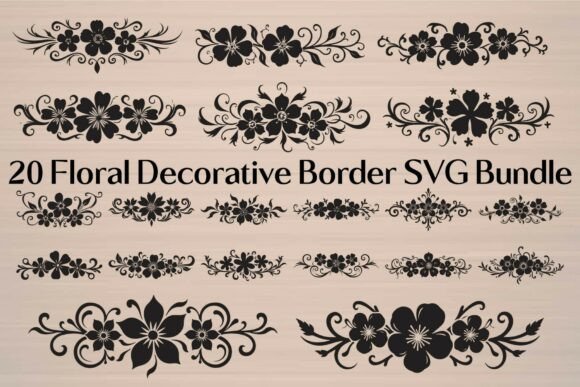 Download Floral Decorative Border SVG Bundle - Bundle Collection