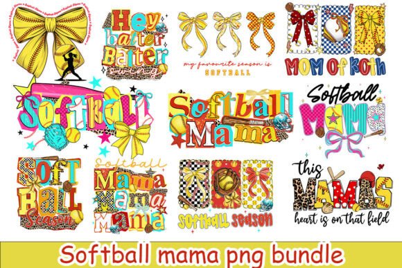 Download Softball Mama PNG Bundle - Bundle Collection