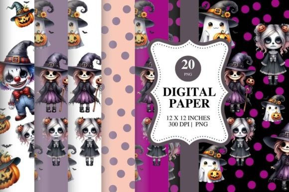 Download Halloween Digital Paper Bundle - Bundle Collection
