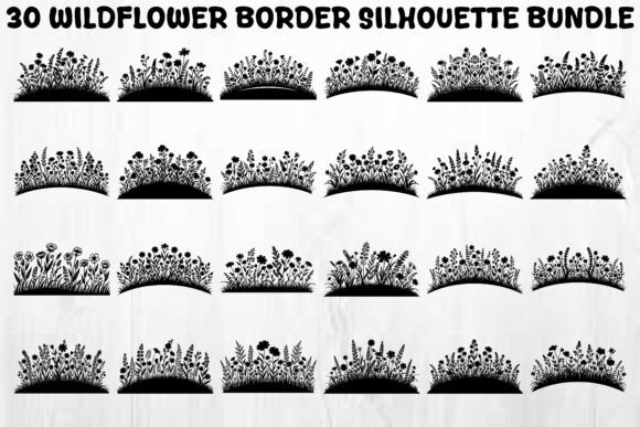 Download Wildflower Border SVG Bundle - Bundle Collection