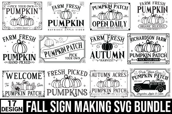 Download Fall Sign Making  SVG  Bundle - Bundle Collection