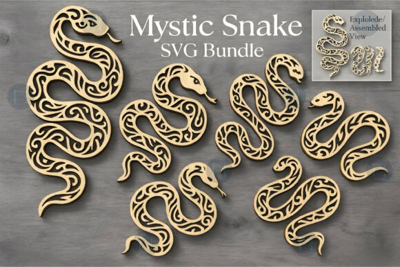 Download Mystic Snake Laser Cut SVG Bundle - Bundle Collection
