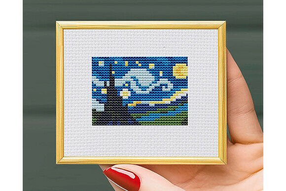 Download Cross Stitch Pattern, Starry Night Chart - Premium Resources