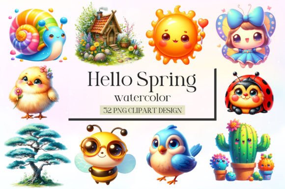 Download Hello Spring Sublimation Clipart Bundle - Bundle Collection