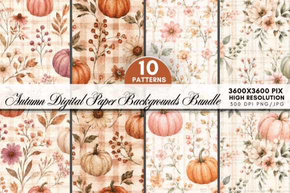 Download Autumn Digital Paper Bundle - Bundle Collection