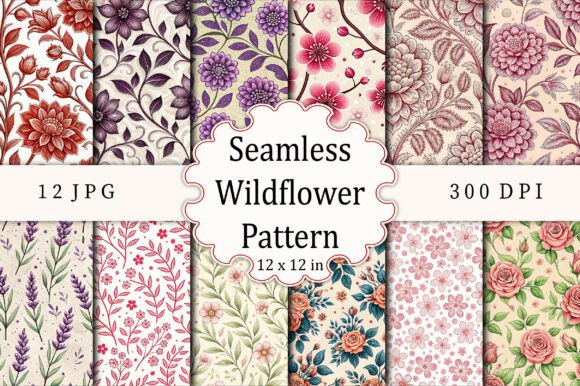 Download Seamless Wildflower Pattern Bundle - Bundle Collection