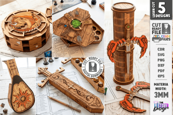 Download Wooden Dice Box Laser Cut Bundle | CNC - Bundle Collection