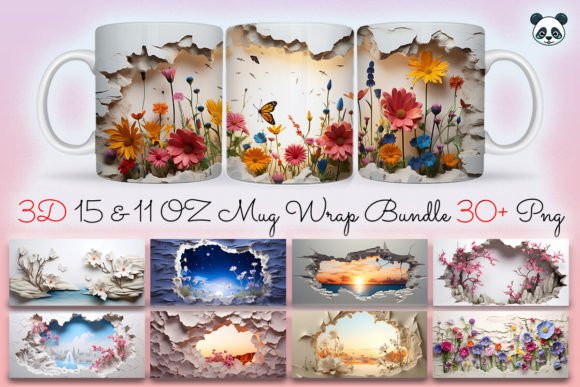 Download 3D Landscape Mug Wrap Sublimation Bundle - Bundle Collection