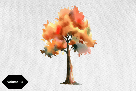 Download Watercolor Autumn Tree Clipart Volume –3 - Premium Resources