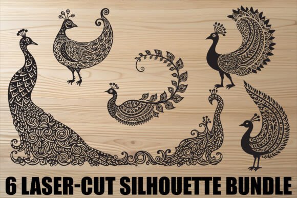 Download Peacock Laser-Cut Silhouette Bundle - Bundle Collection
