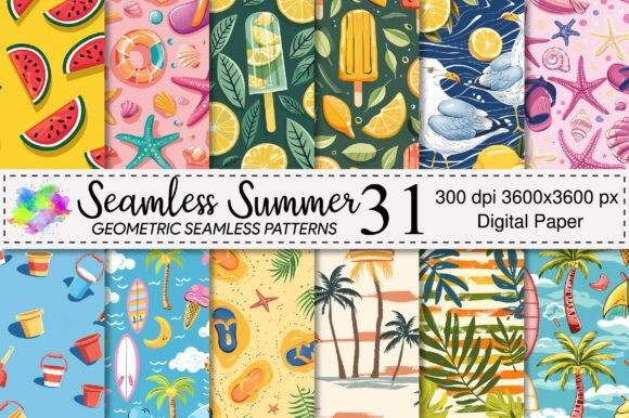 Download Summer Seamless Pattern Bundle - Bundle Collection