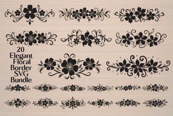 Download Floral Decorative Border SVG Bundle - Bundle Collection